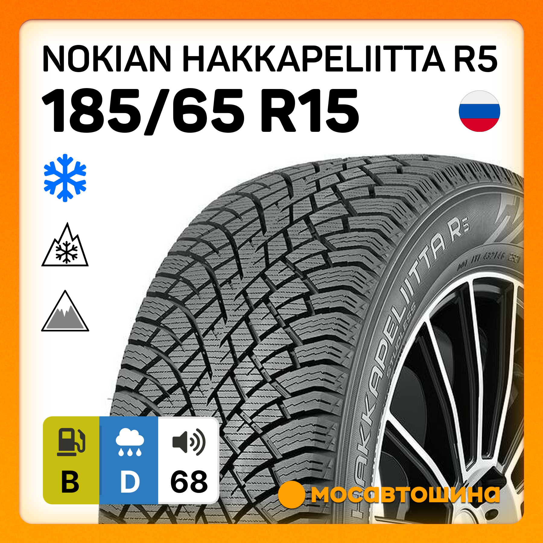 Шины Nokian Hakkapeliitta R5 185/65 R15 88R