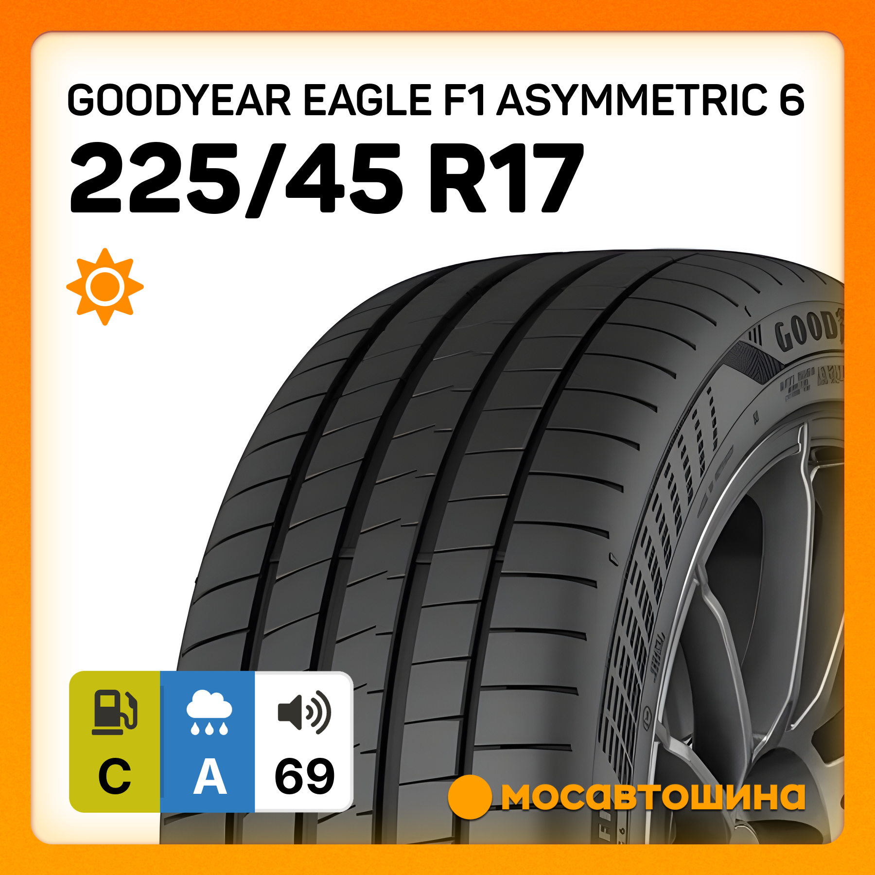 4x Goodyear Eagle F1 Asymmetric 6 XL FP 235/35 R19 91Y 2353519 Pneus D